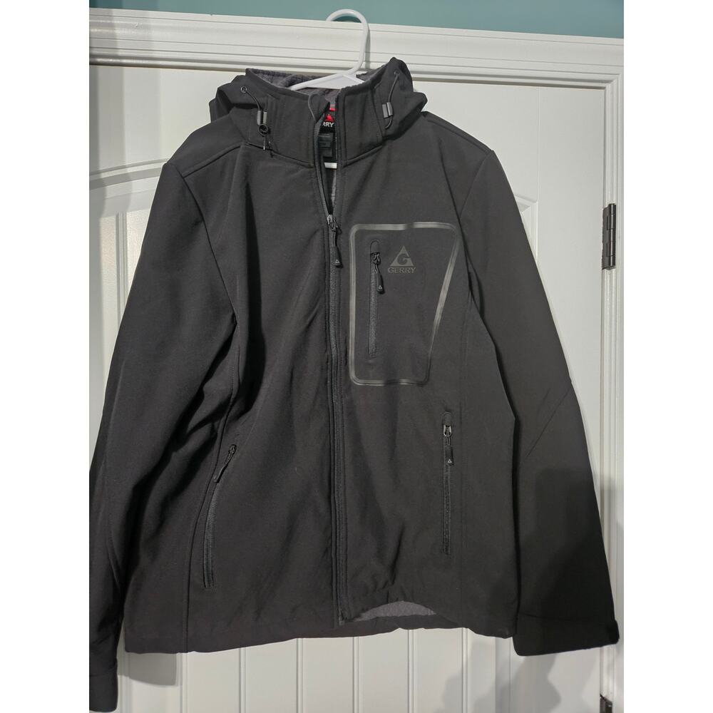 Gerry Blk Softshell Jacket With Removeable Hood S… - image 1